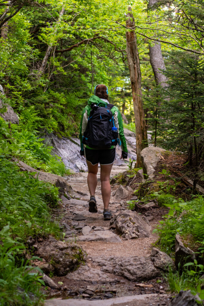 Woman hiking in the Smoky Mountains