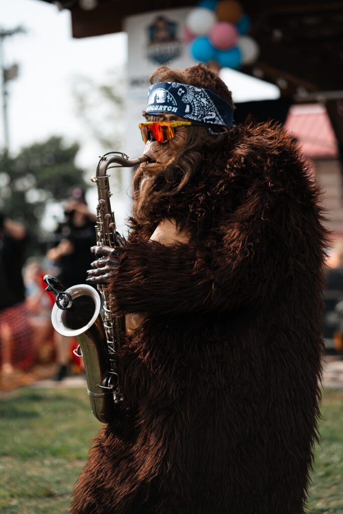 bigfoot on saxaphone