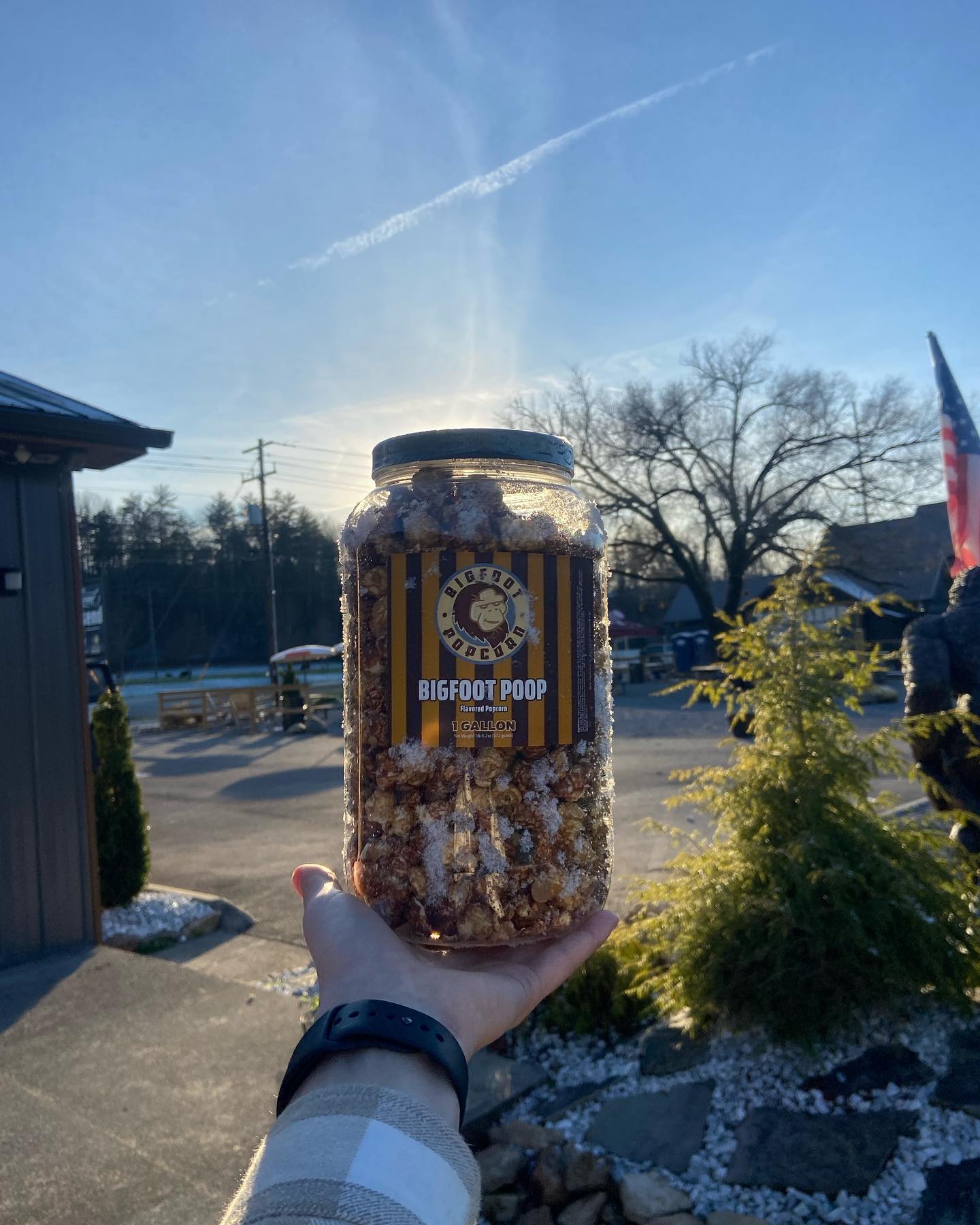 Bigfoot Popcorn overlooking Smoky Mountains