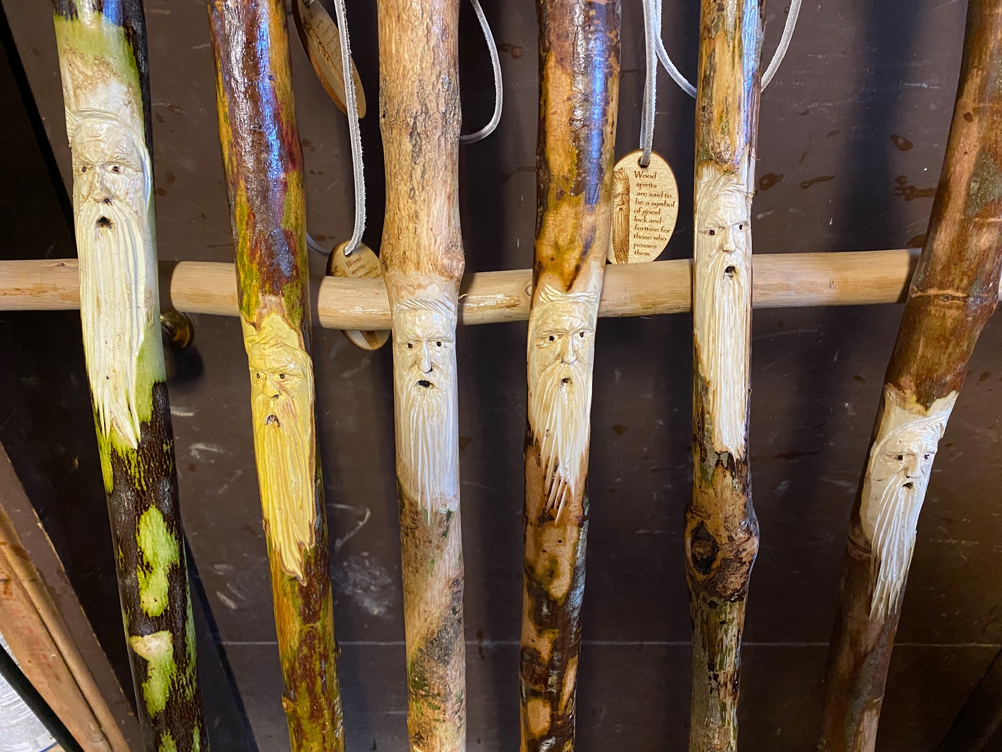 Birch & Twine hand-carved walking sticks